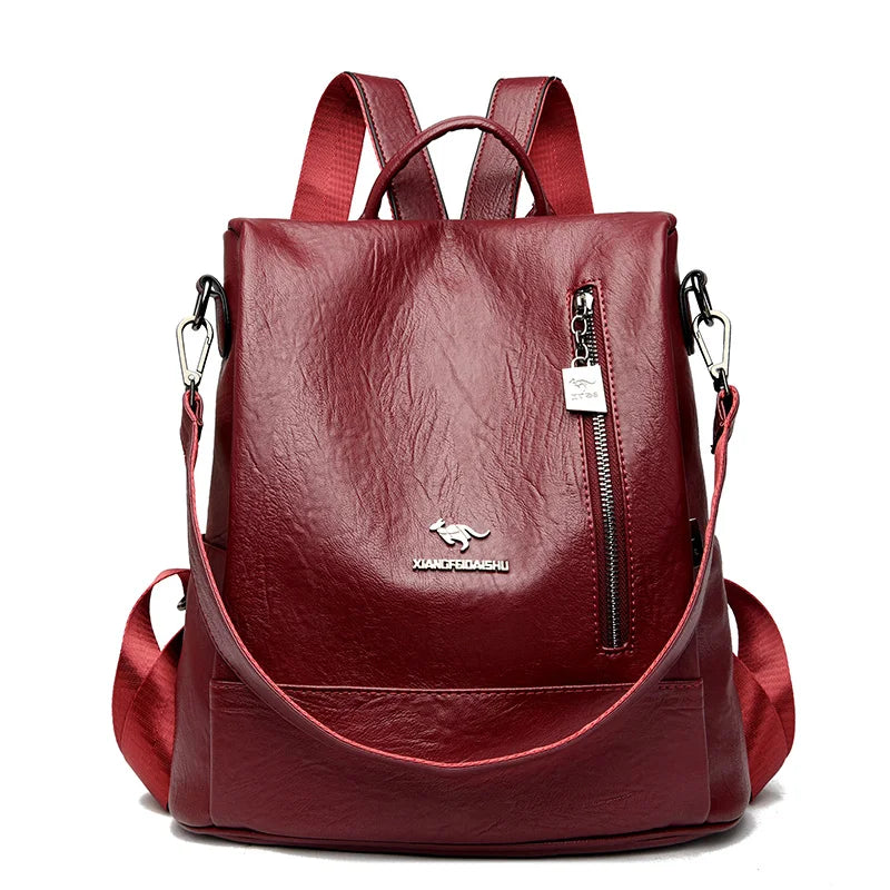 Anti Theft Backpack Purse Leather The Store Bags Burgundy 