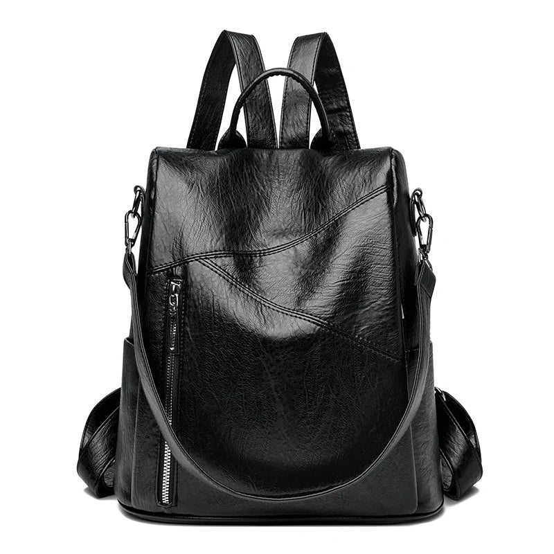 Leather Backpack Purse Anti Theft