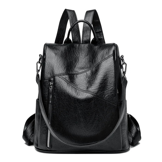 Leather Backpack Purse Anti Theft