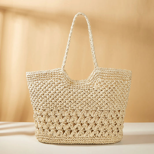 Large Straw Tote Beach Bag