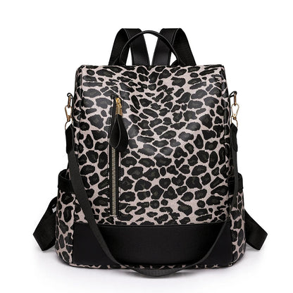 Black Leopard Backpack Purse The Store Bags Black 