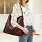 Bolso de hombro con piel