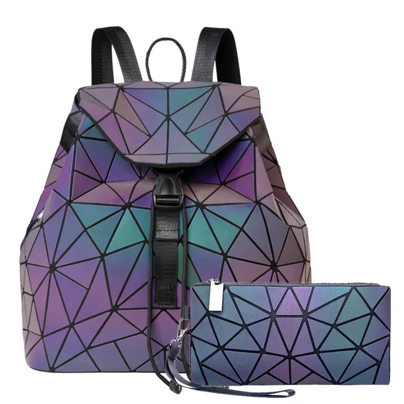 Geometric Drawstring Backpack The Store Bags backpack 2pcs 