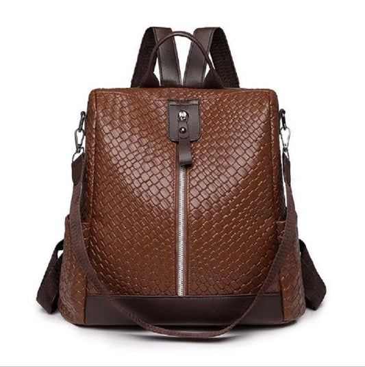 3 Way Leather Backpack Purse Anti Theft