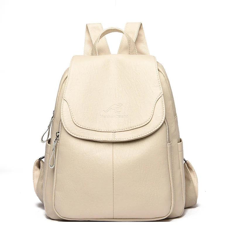 Concealed Carry Mini Backpack Purse The Store Bags Rice white 28cm x 12cm x 32cm 