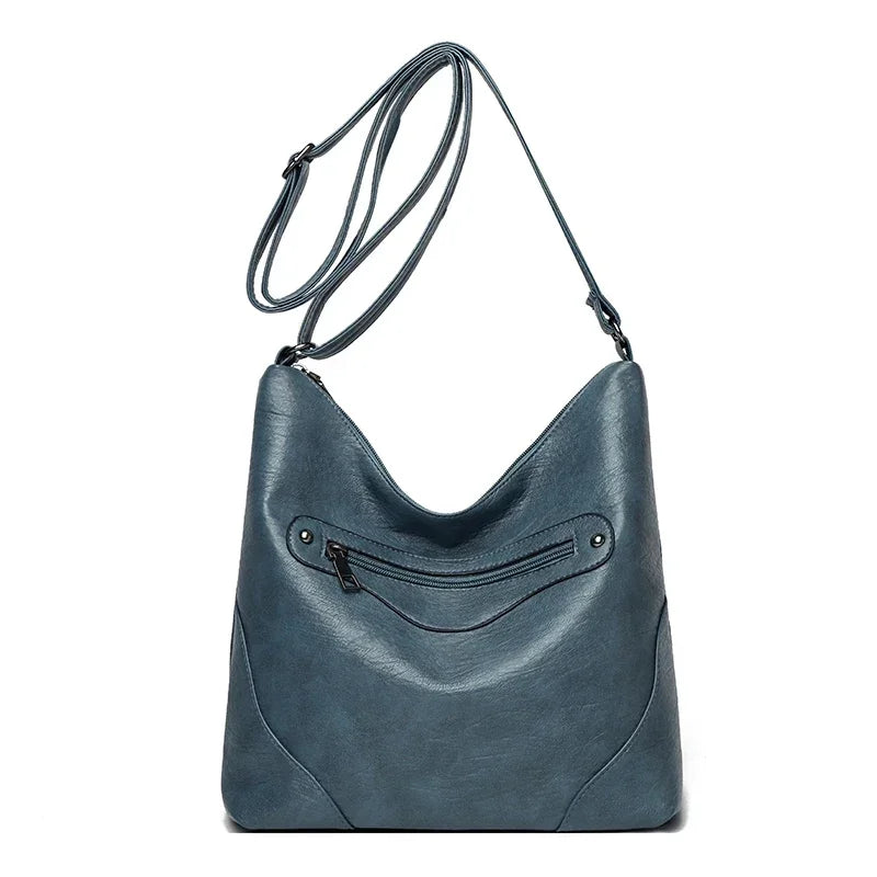 Large Leather Tote With Zipper