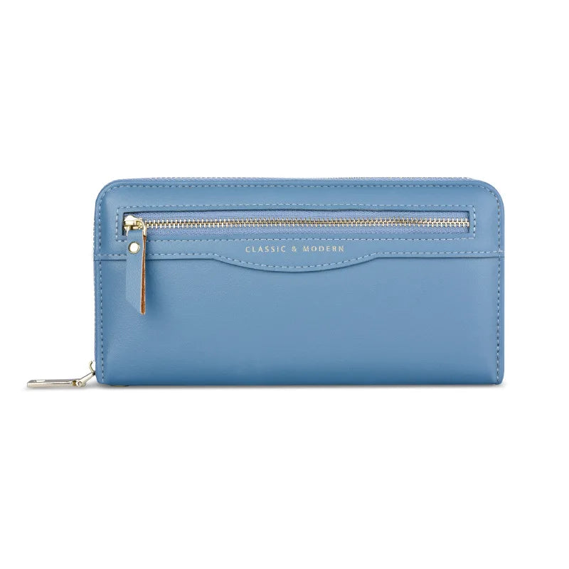Leather Zip Purse The Store Bags Blue 