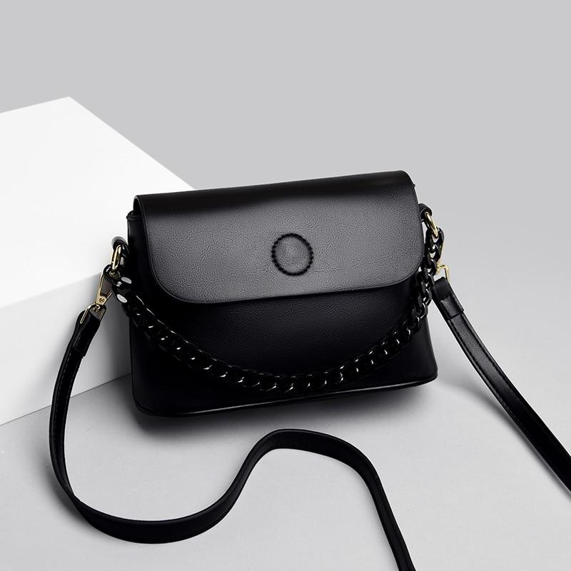Leather Crossbody Bag With Chain Strap ERIN The Store Bags 