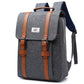 Men's leather canvas waterproof backpack The Store Bags Gray 