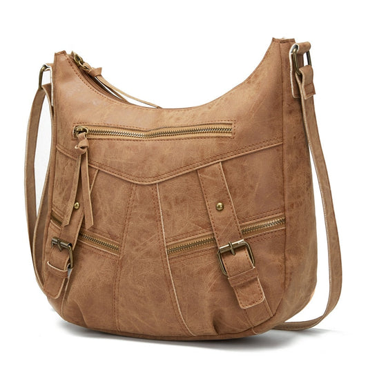 Boho Leather Tote Bag The Store Bags khaki 