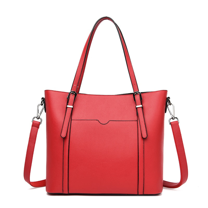 Leather Laptop Tote Bag The Store Bags red 