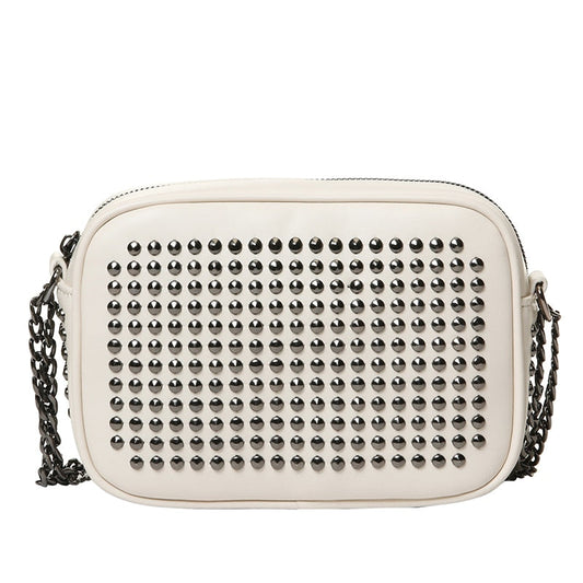 Crossbody Bag wWith Metal Chain The Store Bags BeigeWhite 