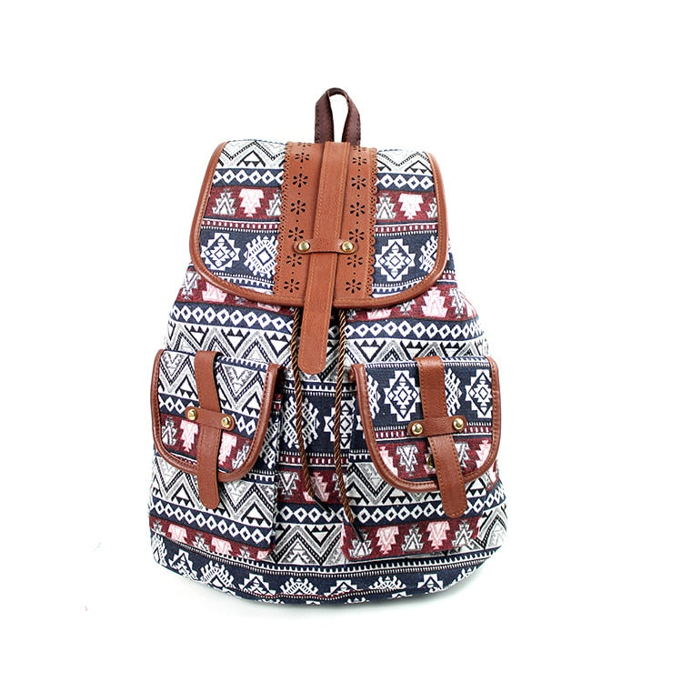 Mini Ethnic Style Backpack Purse Retro Tassel Decor Flap - Temu