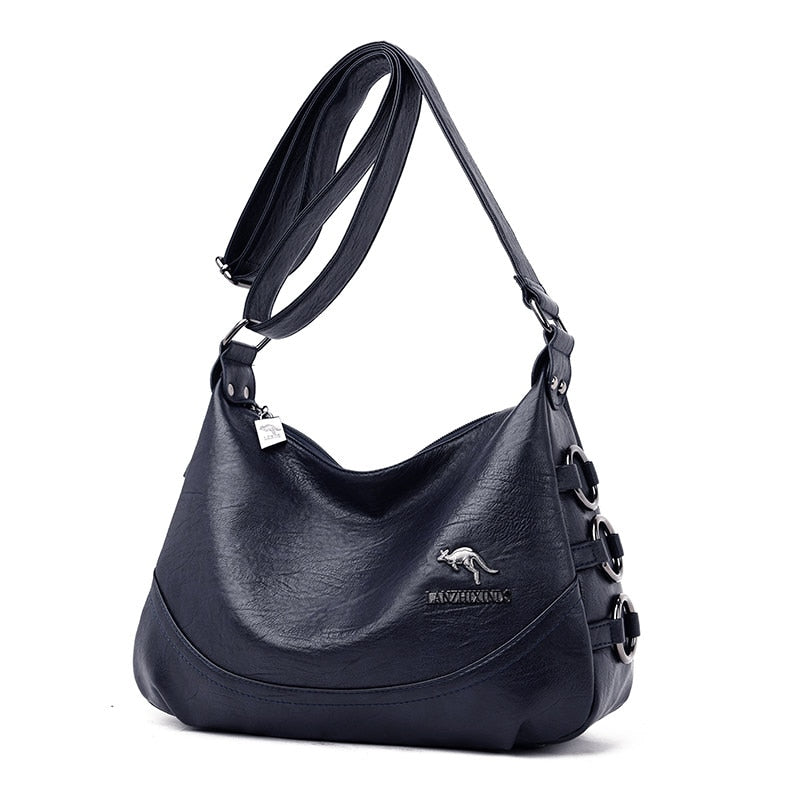 Lady Hobo PU Leather Handbag The Store Bags blue 