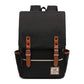 Double Buckle Flap Backpack ERIN The Store Bags Black White Zipper 