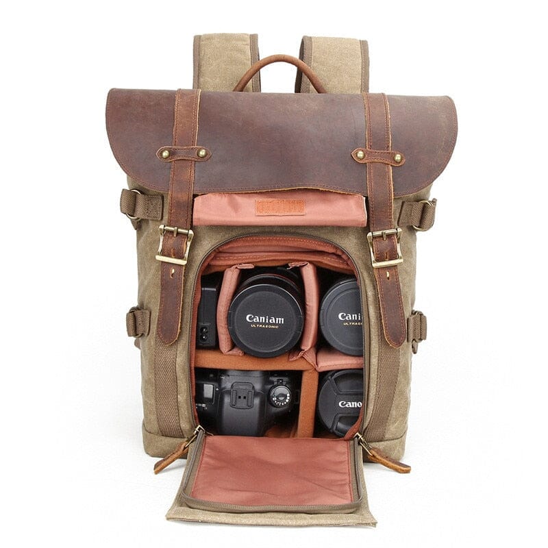 Canvas Camera Backpack With Tripod Holder The Store Bags 