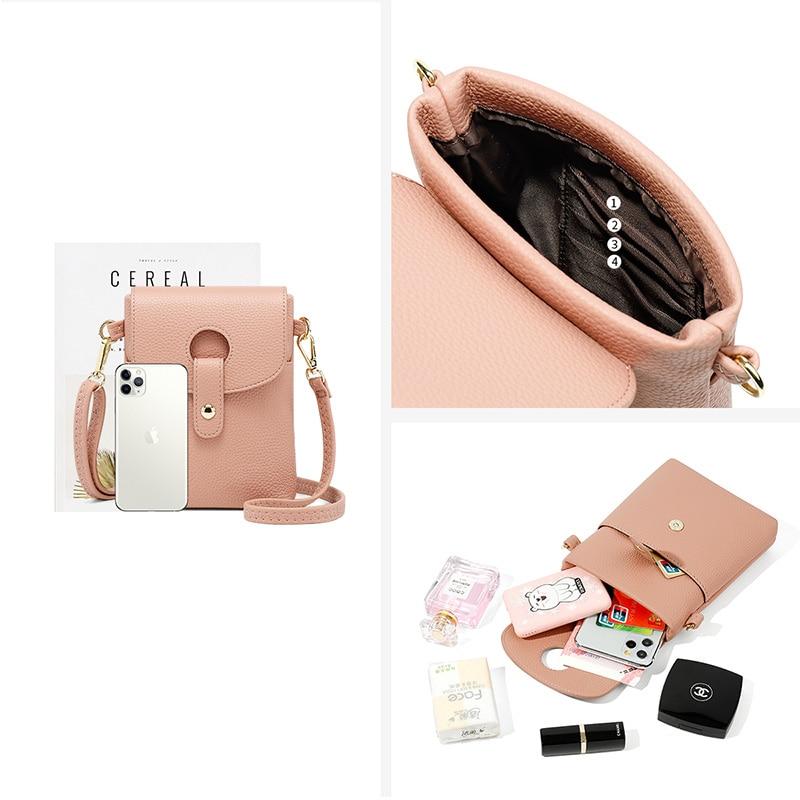 Pebble Leather Phone Crossbody Wallet ERIN The Store Bags 