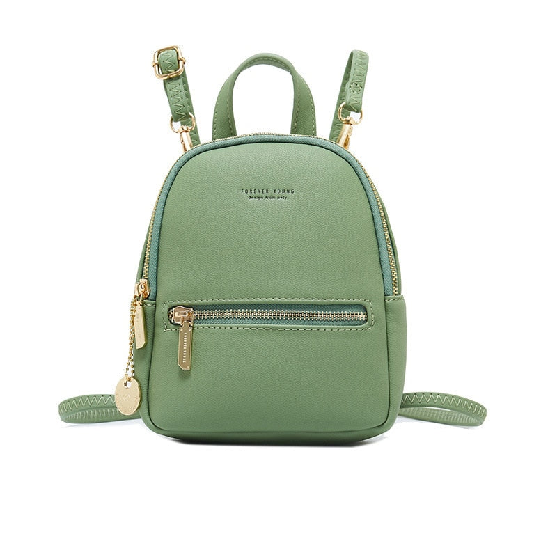 Yellow Leather Mini Backpack ERIN The Store Bags Green 