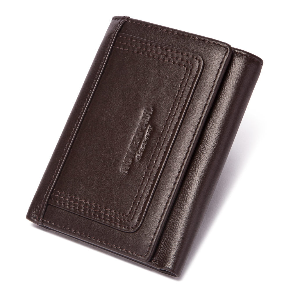 Mens Trifold Wallet With Coin Pocket The Store Bags Coffee 
