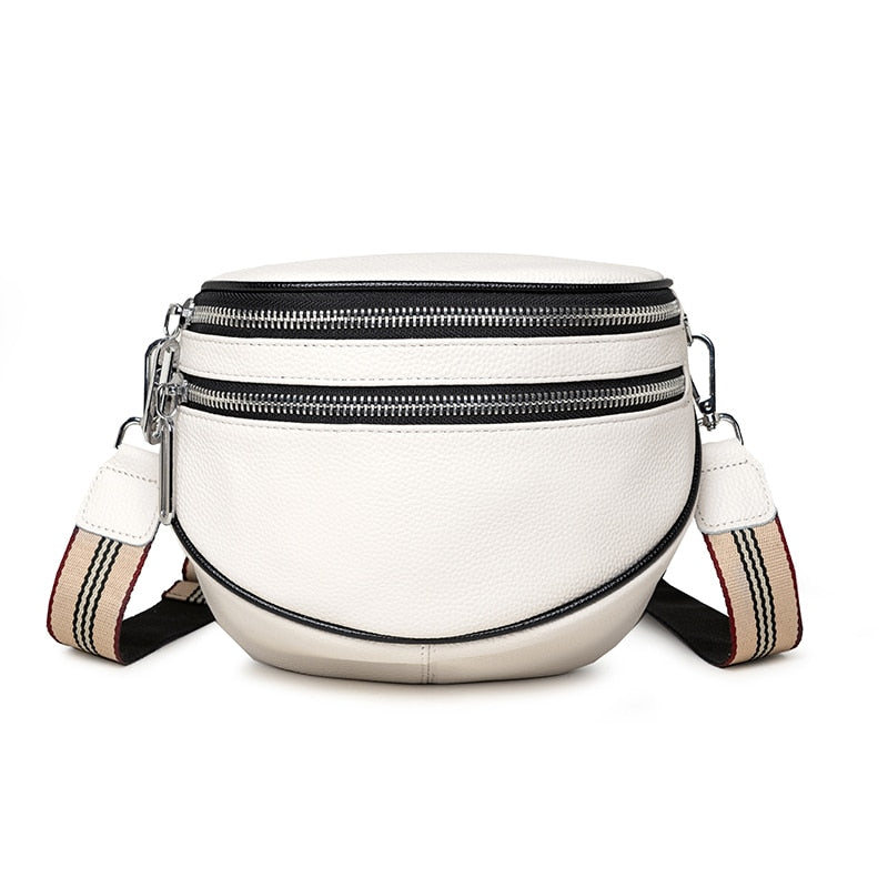 Black Leather Crossbody Fanny Pack The Store Bags White 