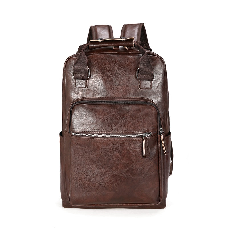 Faux Leather Backpack Men's ERIN The Store Bags Dark Brown 