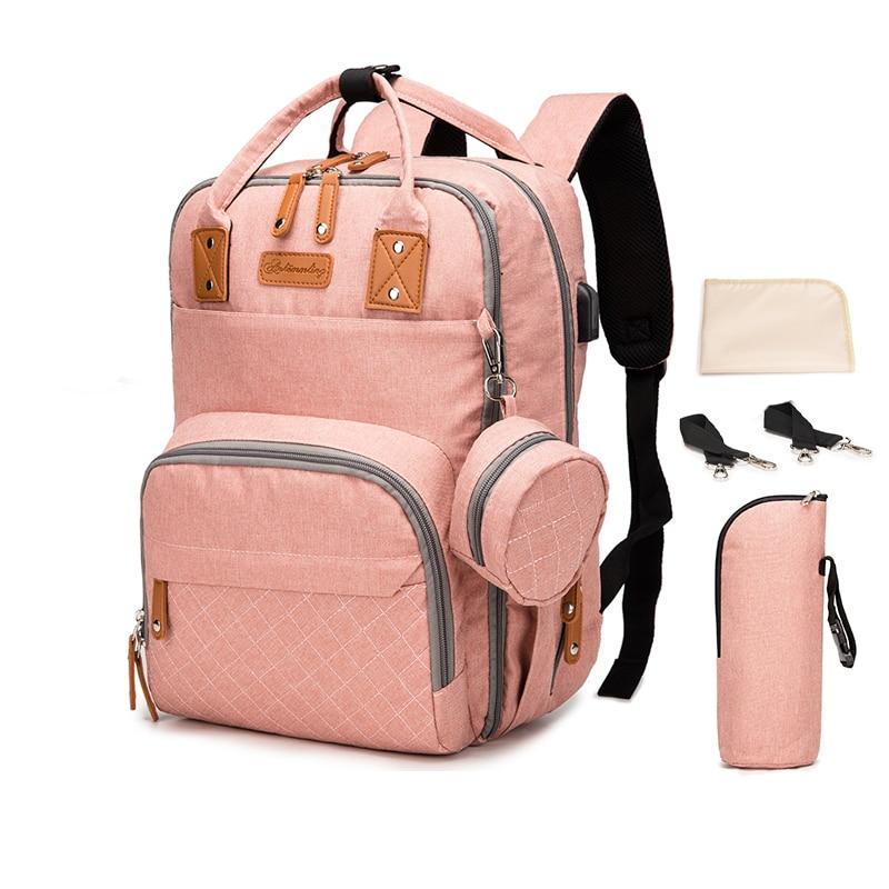 USB Charger Laptop Diaper Bag The Store Bags Pink 