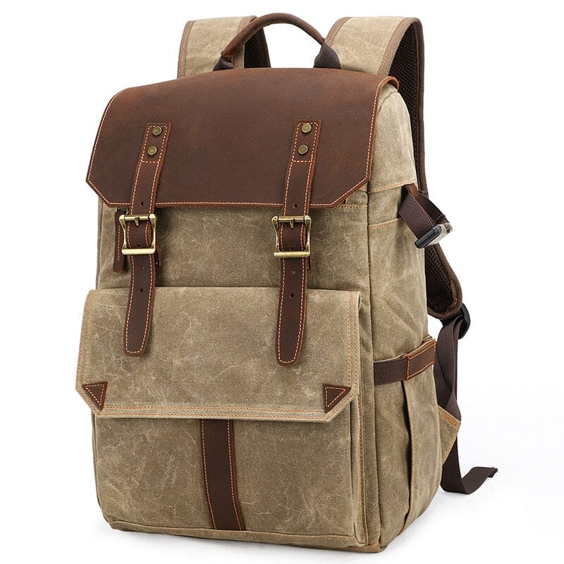 Travel Ready Canvas dslr Camera Backpack The Store Bags khaki 
