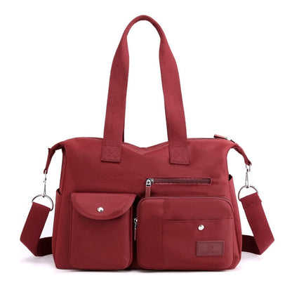 Large Nylon Tote Bag With Zipper The Store Bags Burgundy 