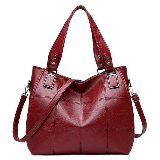 Large Red Leather Tote Bag ERIN The Store Bags Red 