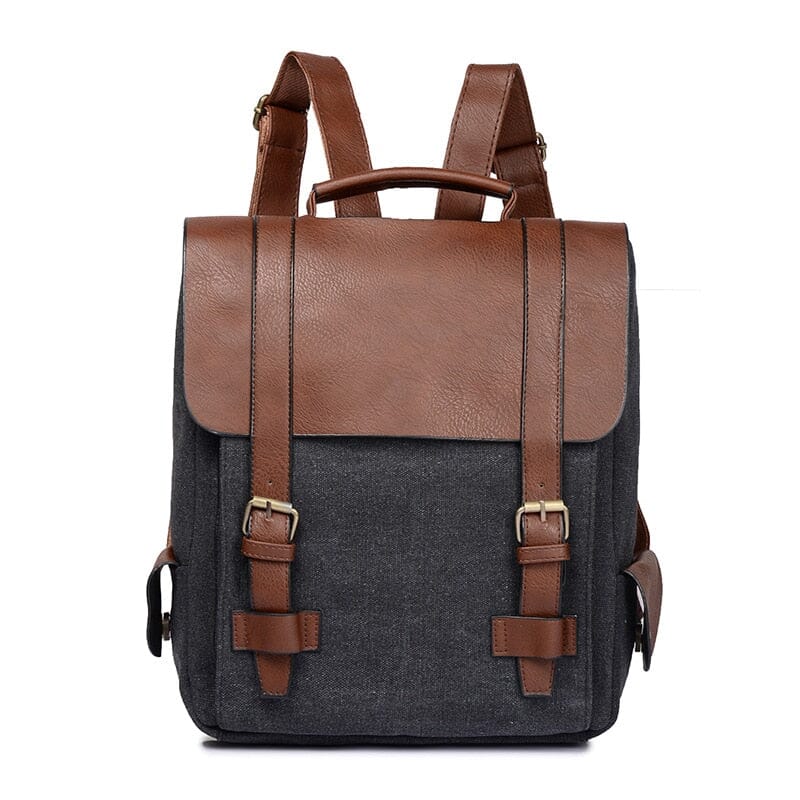 Vintage Canvas And Leather Backpack The Store Bags Black 