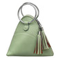 Leather Purse Triangle With Hand Hold The Store Bags Green 