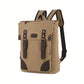 Canvas Leather Laptop Backpack BOUKA The Store Bags Khaki 