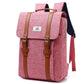 Men's leather canvas waterproof backpack The Store Bags Pink 