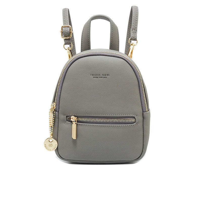 Yellow Leather Mini Backpack ERIN The Store Bags Gray 