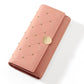 Women's Leather Wallet With Rivets The Store Bags Dk Pink 