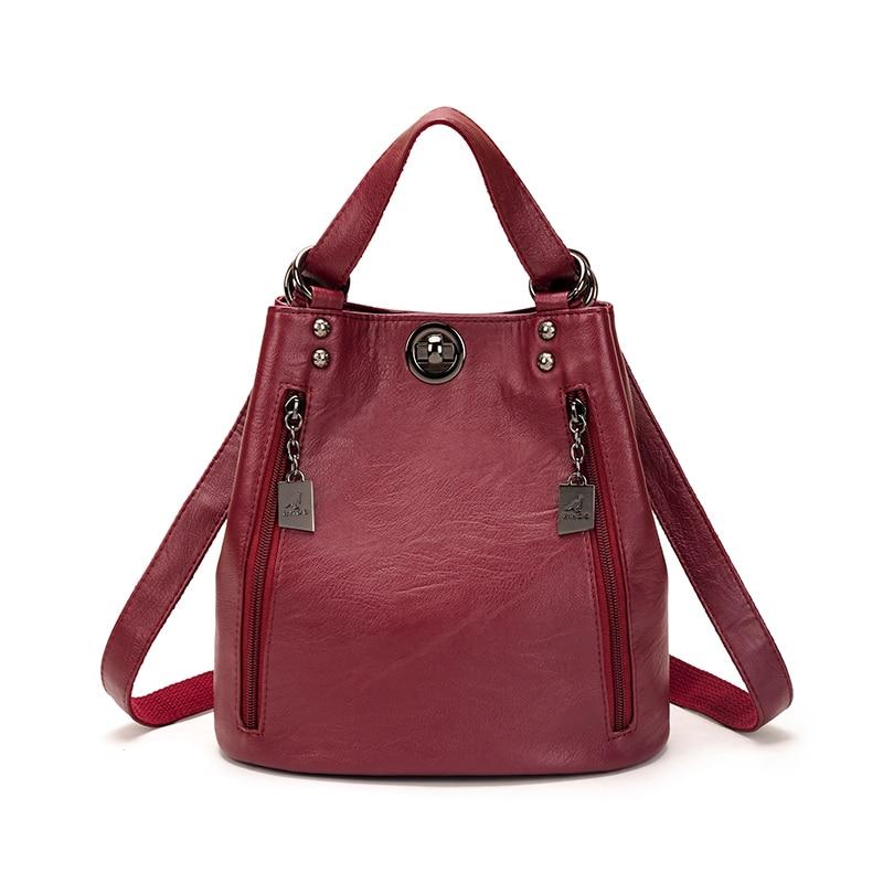 Red Leather Bookbag ERIN The Store Bags Medium Red 