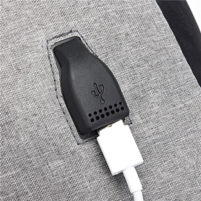 USB Charger Grey Backpack The Store Bags 