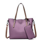 Black Leather Zip Tote Bag The Store Bags purple 