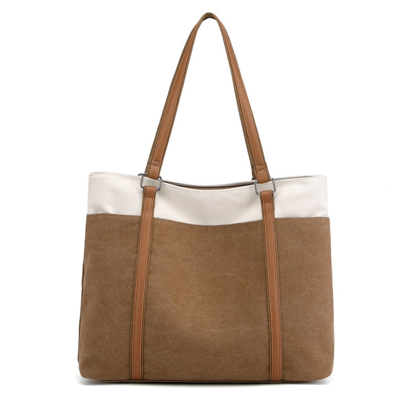 Rectangular Canvas Tote Bag The Store Bags Brown 