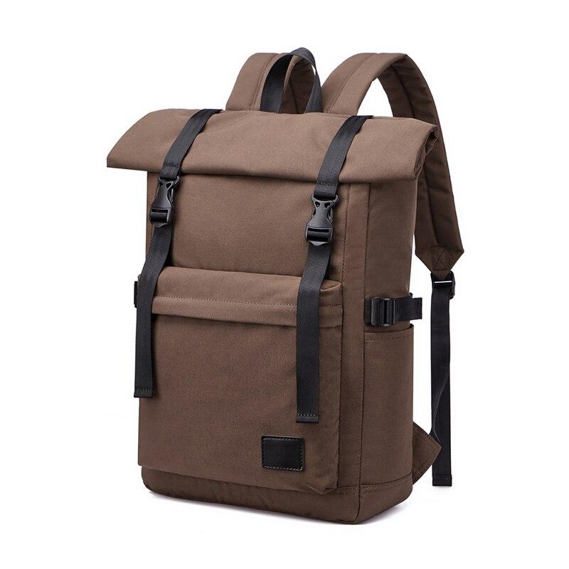 17 inch Waterproof Roll Top Backpack The Store Bags Coffee 