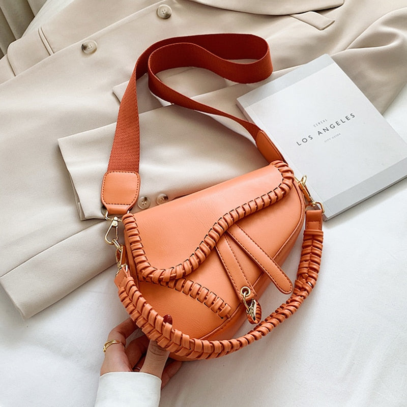 Leather Saddle Shaped Purse The Store Bags Orange 