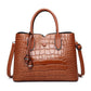 Croc Effect Leather Bucket Bag The Store Bags brown 