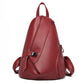 Leather Triangle Backpack ERIN The Store Bags Red 