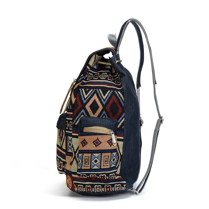 Canvas Khaki & Black Leaves Backpack, Fabric Backpack, Women Backpacks,  Urban Backpack Purses, Colorful Rucksack, Zipper Backpack - Etsy
