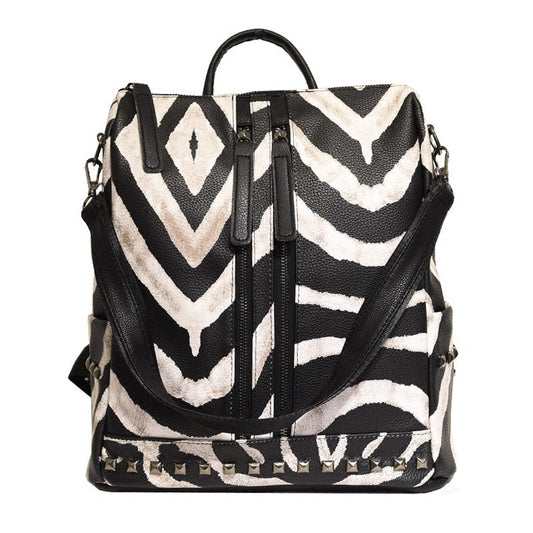 Black Leopard Print Backpack The Store Bags 