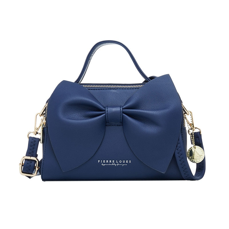 Leather Bag With Bow On Front The Store Bags Royal Blue 
