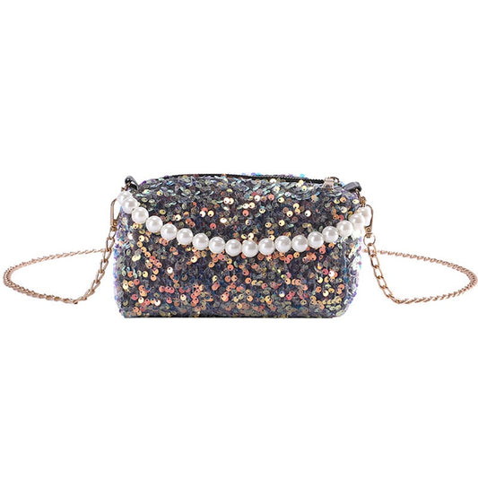 Sequin Crossbody Purse ERIN The Store Bags Gray 