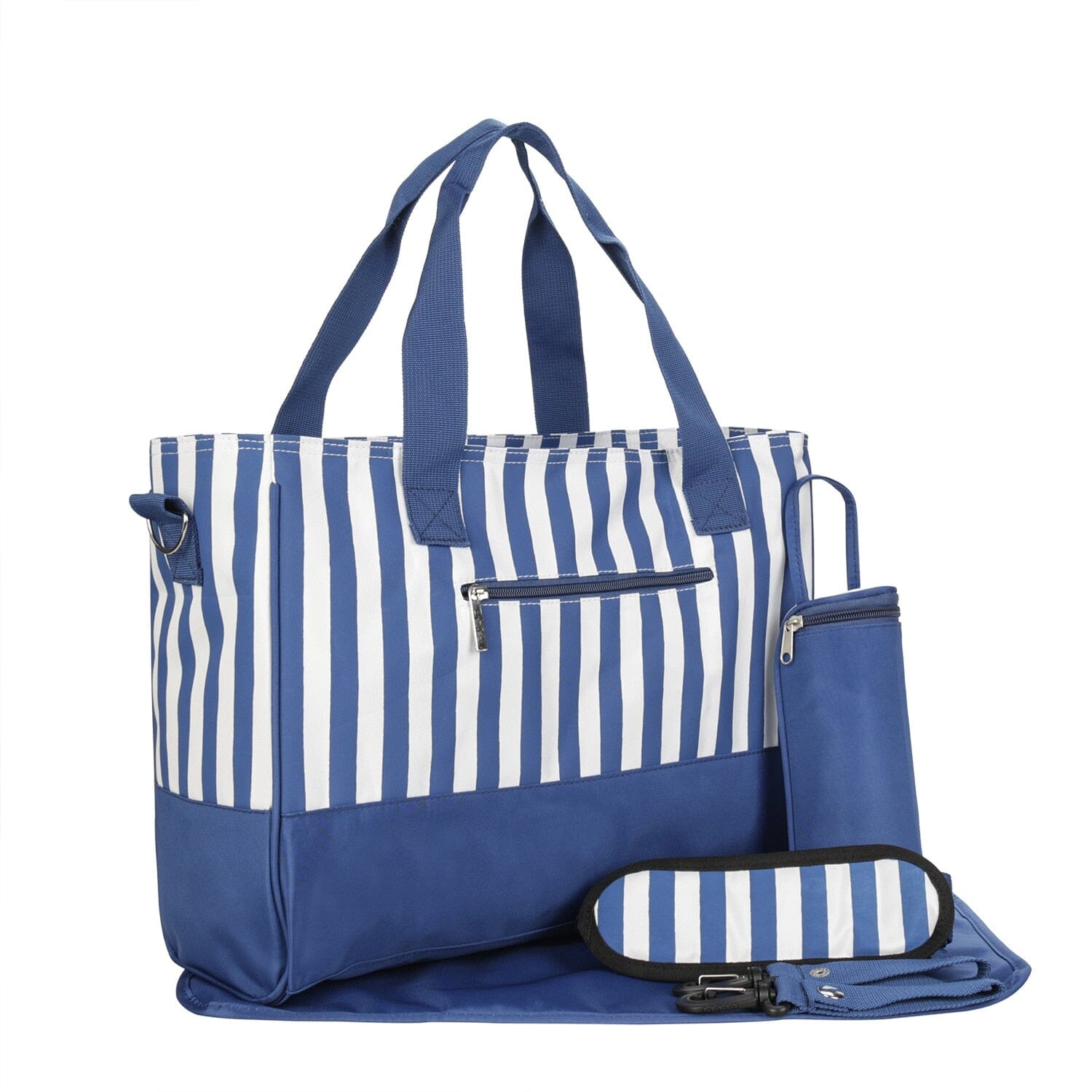 Navy Blue And White Striped Diaper Bag The Store Bags blue 