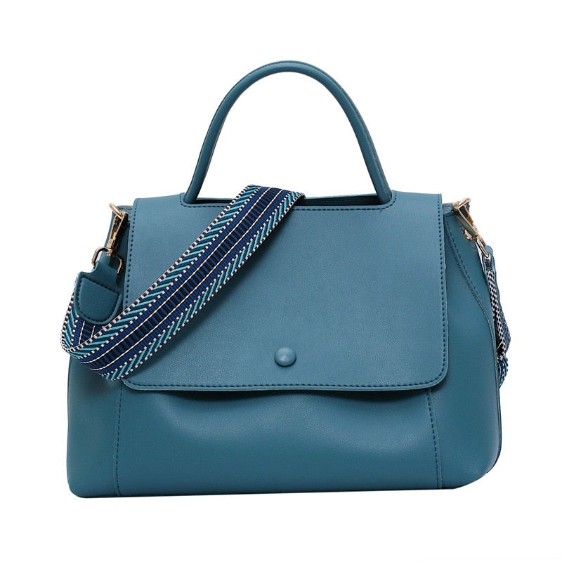 Casual PU Leather Handbag The Store Bags Blue 