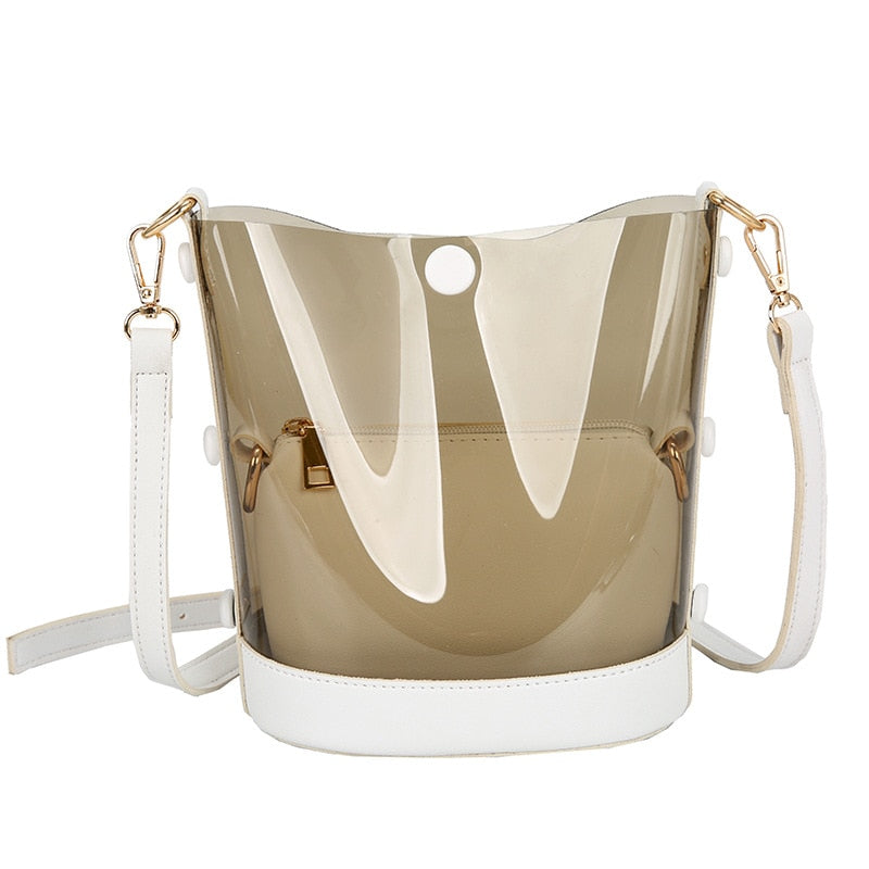Transparent Leather Bag The Store Bags White 